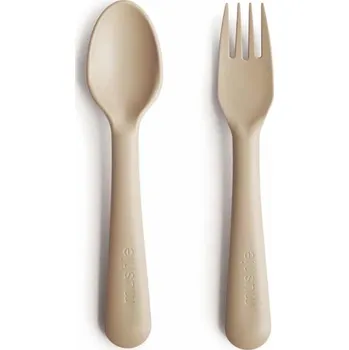 Příbor Mushie dětský příbor Barva: vanilla