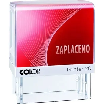 Razítko Colop Printer 20/L, samobarvící, s textem ZAPLACENO, červené