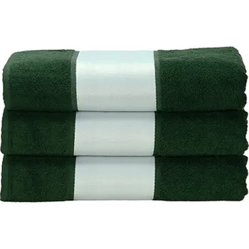 Ručník ARTG Bavlněný ručník 450 g/m s bordurou pro sublimační tisk Barva: zelená tmavá, Velikost: 50 x 100 cm AR080