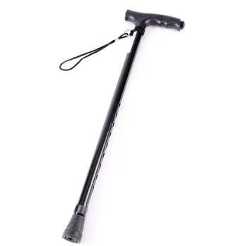 Vycházková skládací hůl s osvětlením do 100 kg 73-95 cm černá