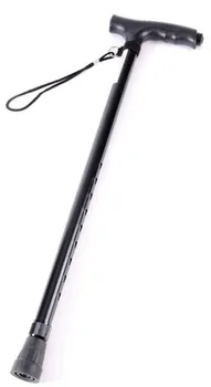 Vycházková skládací hůl s osvětlením do 100 kg 73-95 cm černá