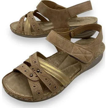 Dámské sandále Fumai Dámské béžové nadměrné sandály Barva: Béžová, Velikost: 41