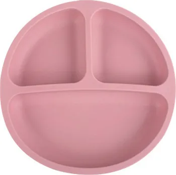 PUPYhou - Dětský silikonový talíř Barva: Pink (růžová)