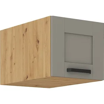 Kuchyňská skříňka LEMPERT Horní skříňka nad skříň LUNY 55 (40 / 36 / 57 cm) claygrey / dub artisan