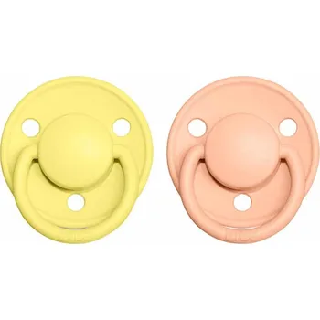 BIBS De Lux dudlíky z přírodního kaučuku 2ks vel.2 Barva: Sunshine / Peach Sunset