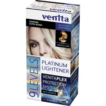 Barva na vlasy Venita, 9 Leveles Platinium Lightener 9 tónový rozjasňovač vlasov 125 ml