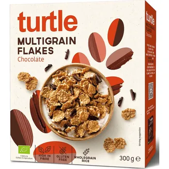 Cereální vločky s čokoládovými lupínky bez lepku bio 300 g - želva