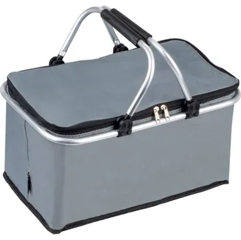 Piknikový koš MODERNHOME Skládací piknikový termokoš se 2 držadly - vodotěsný Barva: ŠEDÁ