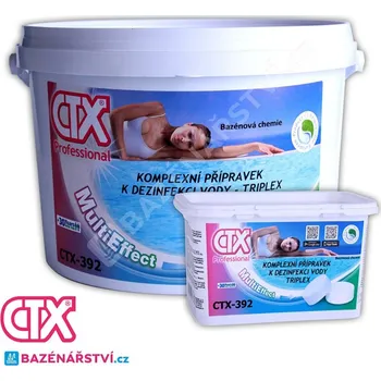 Dezinfekce pitné vody Astralpool CTX-392 chlorová trojkombinace maxi tablety 1 kg