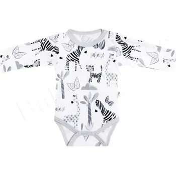 Kojenecký body dětské body s potiskem safari šedé velikost 80