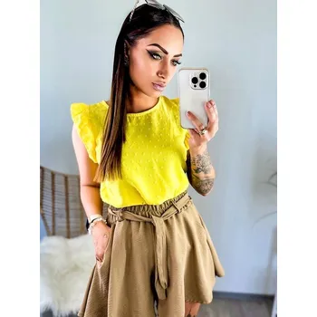 Krásná halenka v jasně žluté barvě , VELIKOST UNI