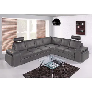 Sedací souprava Nábytek PEGAS s.r.o. Kožená sedací souprava Endy pravá šedá