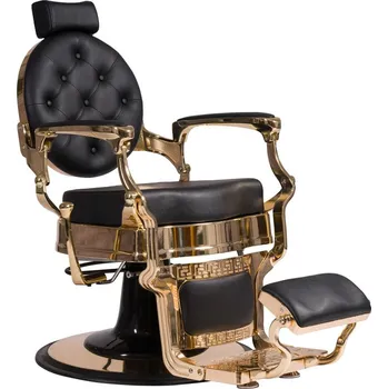 Kadeřnické křeslo HOLIČSKÉ KŘESLO BUZZ GOLD ČERNÉ BARBER RZBH008