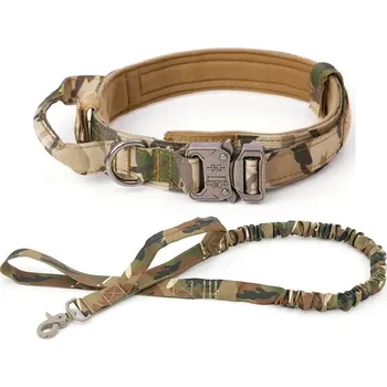 Obojek pro psa Vodítko a obojek pro výcvik psů - Kamuflážní sada,XL (51-61 cm)
