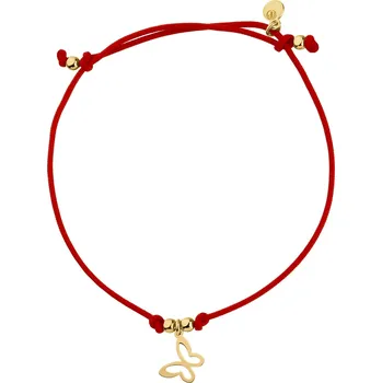 Náramek Náramek s prvky pozlaceného stříbra - motýl - AP537-9437