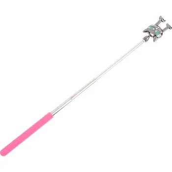 Autoškrabka Teleskopická škrabka na záda s motivem kočky - Pink