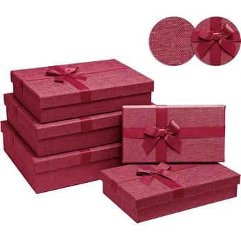 ARGUS Sada 5 ks dárkových krabic - textilní se saténovou stužkou 21008152