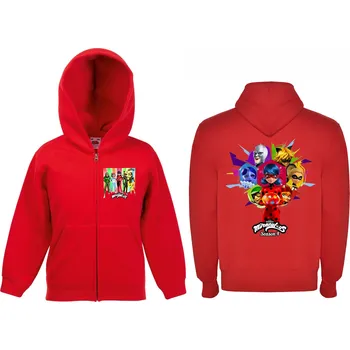 Dívčí mikina Mikina se zipem Kouzelná beručka se všemi postavami Barva: Červená, Velikost: XXL