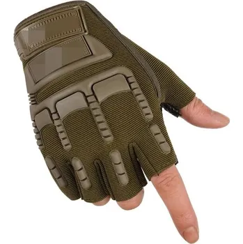 Chránič rukou Polořízené rukavice pro outdoor a cyklistiku | půlprstové - green