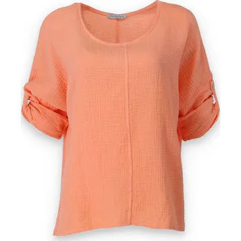 Dámské tričko Halenka dl. rukáv C033 Itálie barva: oranžová, velikost: Univerzální-jedna velikost