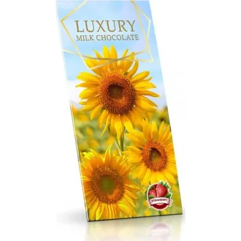 Čokoláda Mléčná čokoláda s jahodovým posypem - Slunečnice 175 g