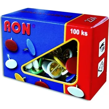 Připínáčky RON 224, 10 mm, mix barev, 100 ks