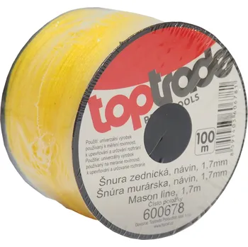 Lany TOPTRADE šňůra zednická PE, O 1,7 mm / 100 m, žlutá