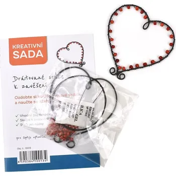 kreativní sada Kreativní sada, drátované srdce k zavěšení