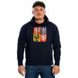 Pánská mikina Kappa Logo Nathan Statní Znak Potisk Navy S