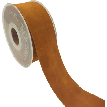 Stuha Stuha, SEMIŠOVÁ - HNĚDÁ, 4 cm, cena za 1 metr