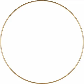 Obal na květináč Kovový kruh zlatý - 30 cm