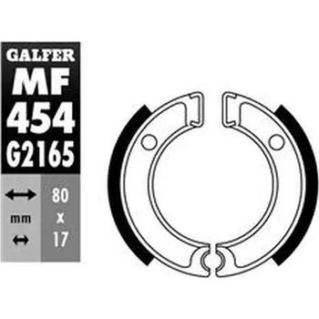 Brzdová čelist GALFER brzdové čelisti - pakny přední/zadní YAMAHA PW 50 80- (80X17mm) (Y501) (GALFER brzdové čelisti - pakny přední/zadní YAMAHA PW 50 80- (80X17mm) (Y501))