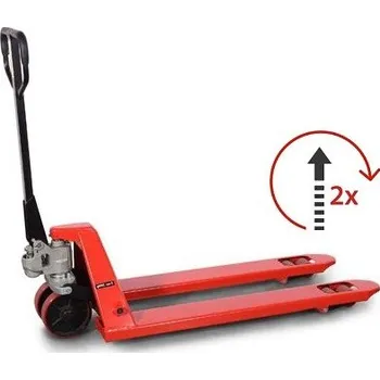 Paletový vozík Paletový vozík BFQv • RYCHLOZDVIŽNÝ | nosnost 2,5t | vidlice 1 150 mm | řiditelná kola nylon 180mm | vidlicová kola polyuretan 80x70mm