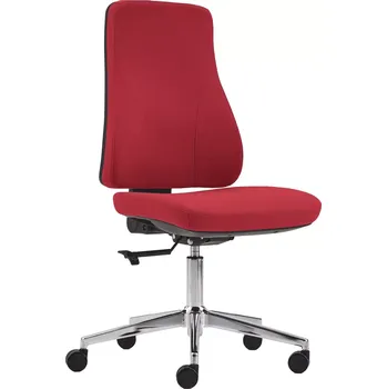 ORION židle kancelářská, kříž chrom, látka červená
