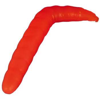 Rybářský háček 6ks - Červ Iron Trout Baco 4cm Oranžová