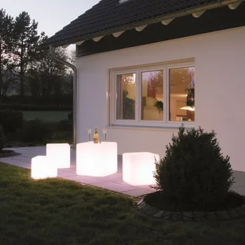 Venkovní osvětlení Epstein Epstein krychle 35 cm, venkovní světelný objekt, 10 let záruka na UV stabilitu, E27