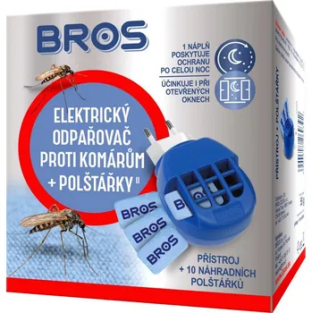 BROS BROS Elektrický odpařovač proti komárům + polštářky 10 ks