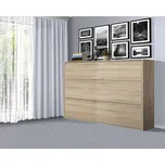 Nabytekmorava Sklápěcí postel VS1056, 200x120cm barva lamina: Dub sonoma 325, varianta dveří: matné