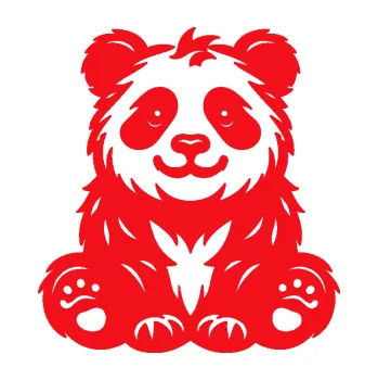 Samolepící dekorace SAMOLEPKA Panda 013 pravá spokojená (10 - červená) NA AUTO, NÁLEPKA, FÓLIE, POLEP, TUNING, VLASTNÍ TEXT, TISK, AUTOSAMOLEPKY.cz, POLEPY, OBRÁZEK, LOGO, SAMOLEPKY