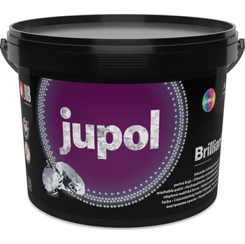 barva na zeď JUB JUPOL Brilliant bílá interiérová omyvatelná malířská barva na zeď 5 l Bílá