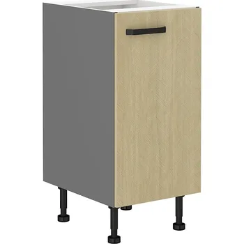 Kuchyňská skříňka LEMPERT Dolní skříňka SCANDI 15 (40 cm) - rybí kost / antracit