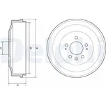 Brzdový buben DELPHI BF558