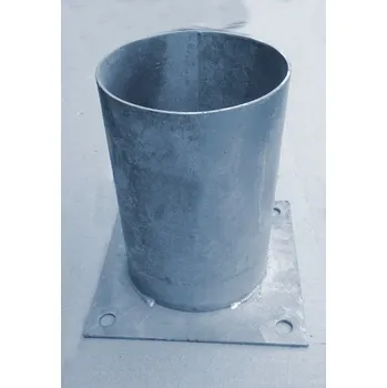 Tesařské kování Patka sloupku kruhová 100mm ( s deskou )