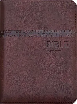 Bible: Český ekumenický překlad DT 1296 - Česká biblická společnost (2023, brožovaná tmavě hnědá se zipem)