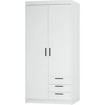 Šatní skříň Skříň TEKEN 2D 3S, bílá + vyzvednutí ZDARMA