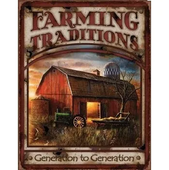 Plechová cedule Plechová cedule FARMING TRADITIONS