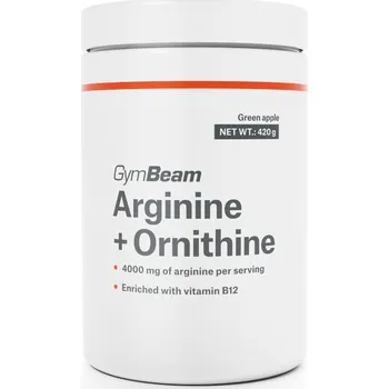 Aminokyselina GymBeam Arginine + Ornithine 420 g zelené jablko