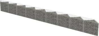 gabiony vidaXL Gabionová zeď z pozinkované oceli 50 x 100 mm