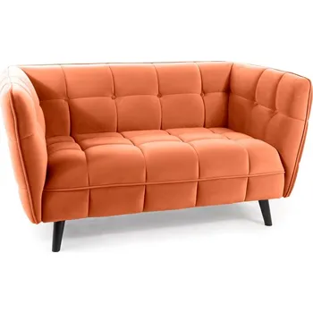 Pohovka Čalouněné dvojkřeslo KASI VELVET 2 skořicově hnědá