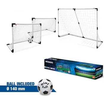Fotbalový míč Set plastových branek Mondo 2v1 a míč